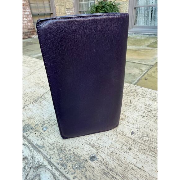 Chanel Purple Leather Long Yen Wallet EUC - Picture 3 of 10